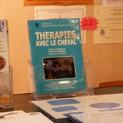 Le livre collectif Thérapies avec le cheval en vente au siège de l'association